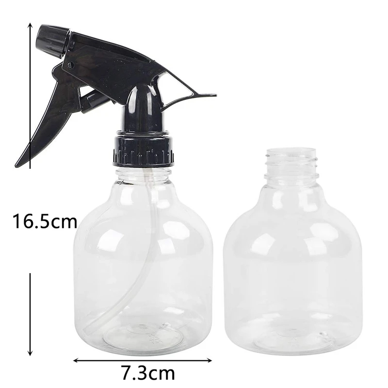 Пластик спрей бутылки 4 шт 8Oz пустая прозрачная бутылка с распылителем черной