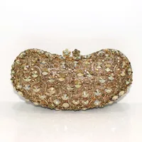 Latest Female Crystal Diamond Clutches Women Evening Bag for Wedding Woman Shoulder Day Clutches Lady Fashion Glitter Handbags