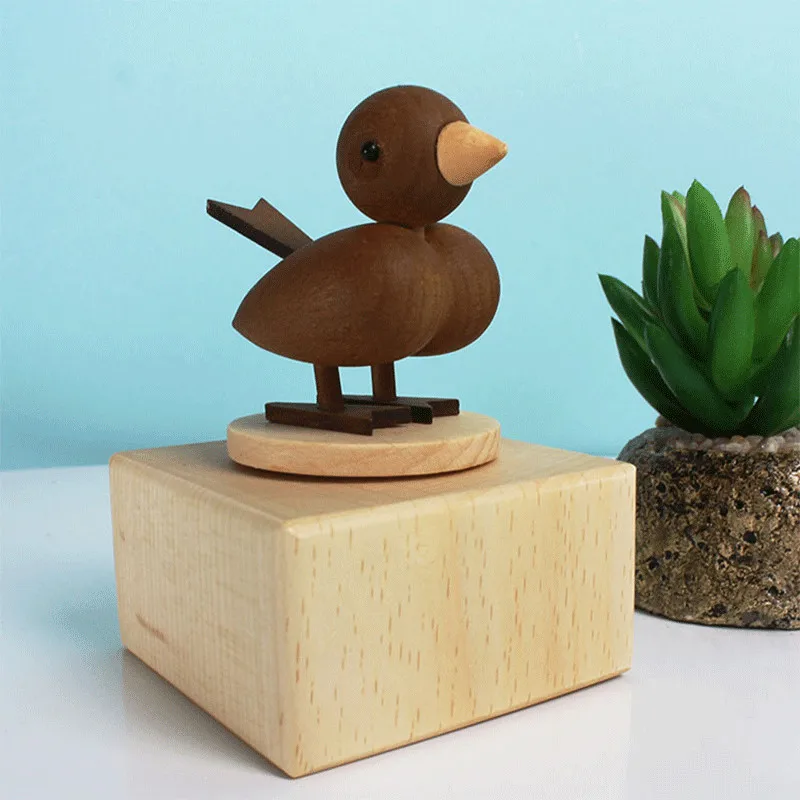 

1700 Cute animals Series Creative mini Music Box wooden decoration Birthday Gifts for Kid Arts and Crafts Toy for Children Adult