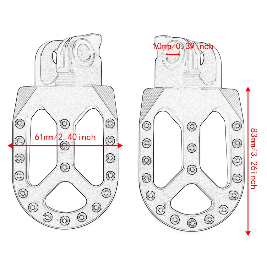 

CNC Motorcycle Parts Foot Rests Pedals For KTM 85SX 125SX/250/450C 250SX 150/300XC Husqvarna TC85 TC125 TC250 TX125 FS450