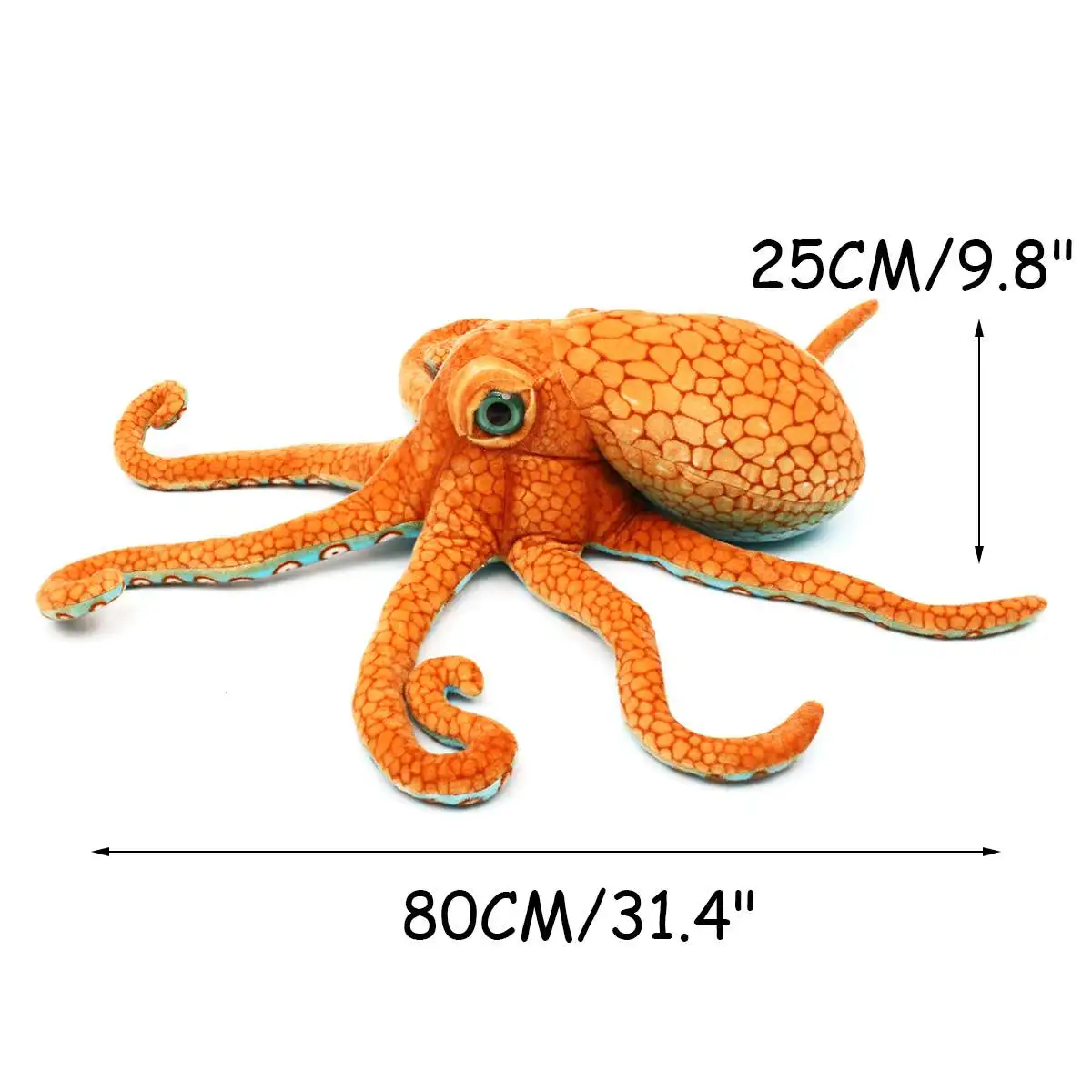 

80cm Giant Simulated octopus Stuffed Toy High Quality lifelike Stuffed Sea Animal Doll Plush toys for Children Boy Xmas Gif