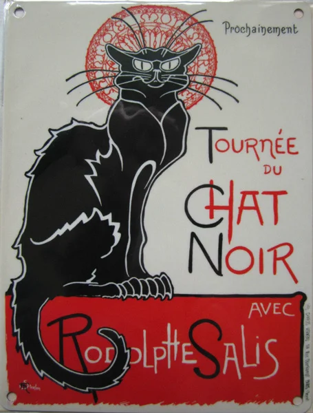 

Chat Noir French Cat Retro Metal Tin Sign Poster Home Garage Plate Cafe Pub Motel Art Wall Decor