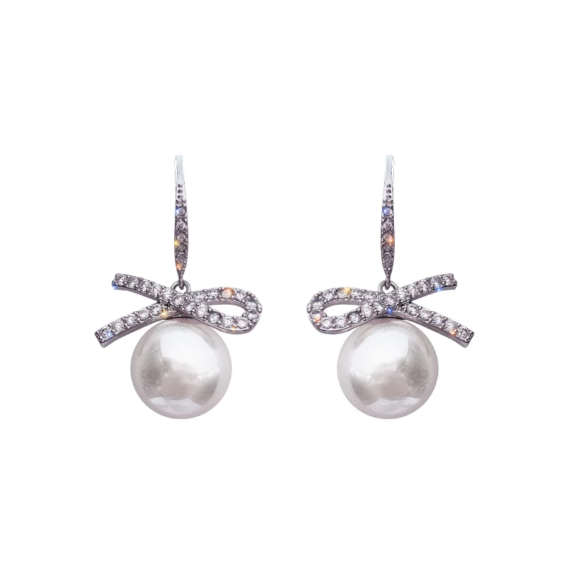 

Noble lady elegant pearl earrings female personality fashion earrings party evening dress sexy crystal earrings earrings