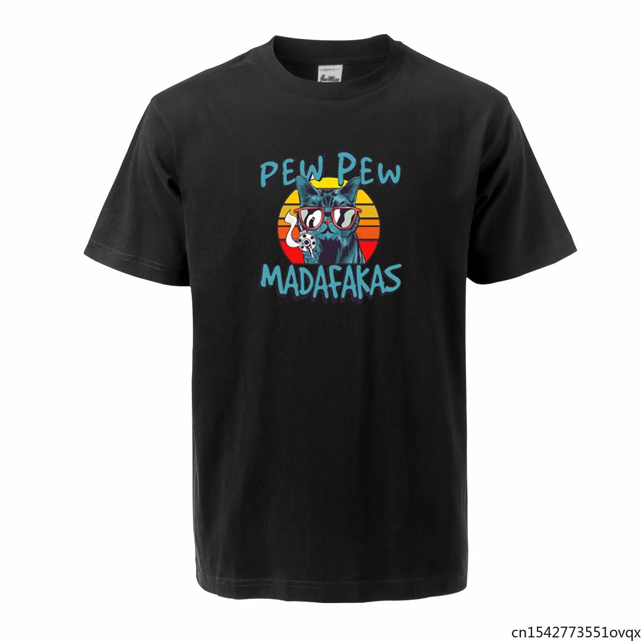 

Fashion Pew Pew Madafaks Cat Funny Anime Print Men T Shirt Hip-Hop T-shirt O-neck Male Causal Tshirts Fashion Tops
