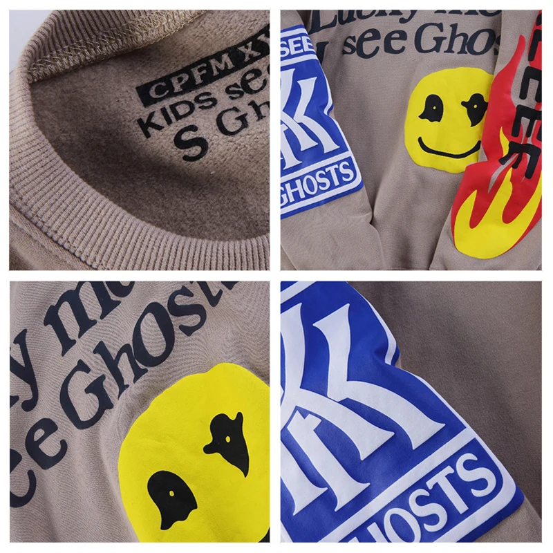 Толстовка Lucky Me I SEE GHOSTS мужская толстовка с принтом улыбки и круглым вырезом