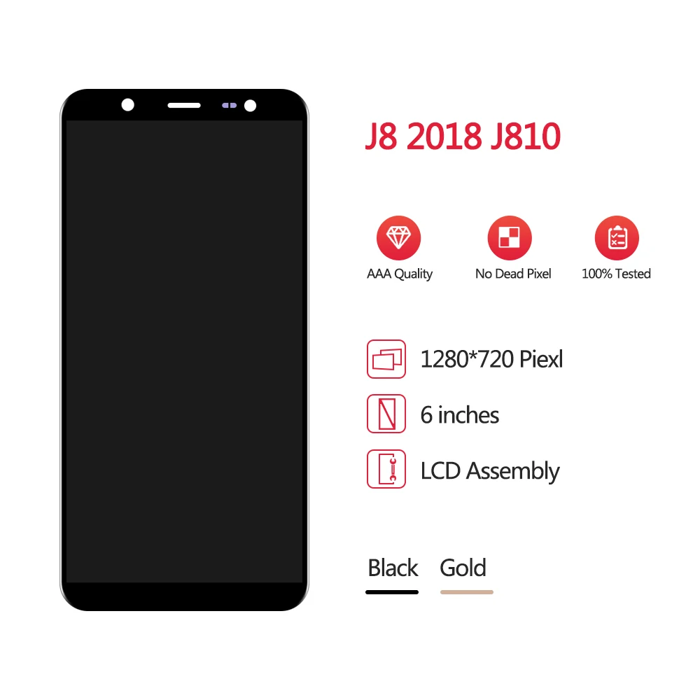 Супер AMOLED для samsung Galaxy J8 lcd On8 дисплей+ Сенсорная панель экрана для замены для samsung Galaxy J810 экран