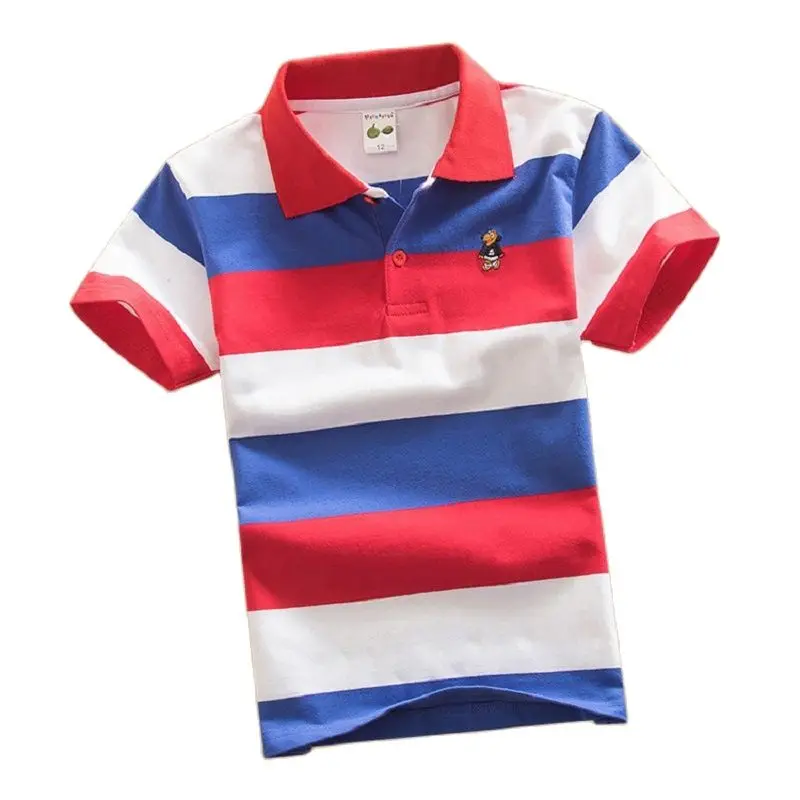 Рубашка поло для мальчиков в полоску с коротким рукавом|polo shirts for boys|boys topsshirts boys |