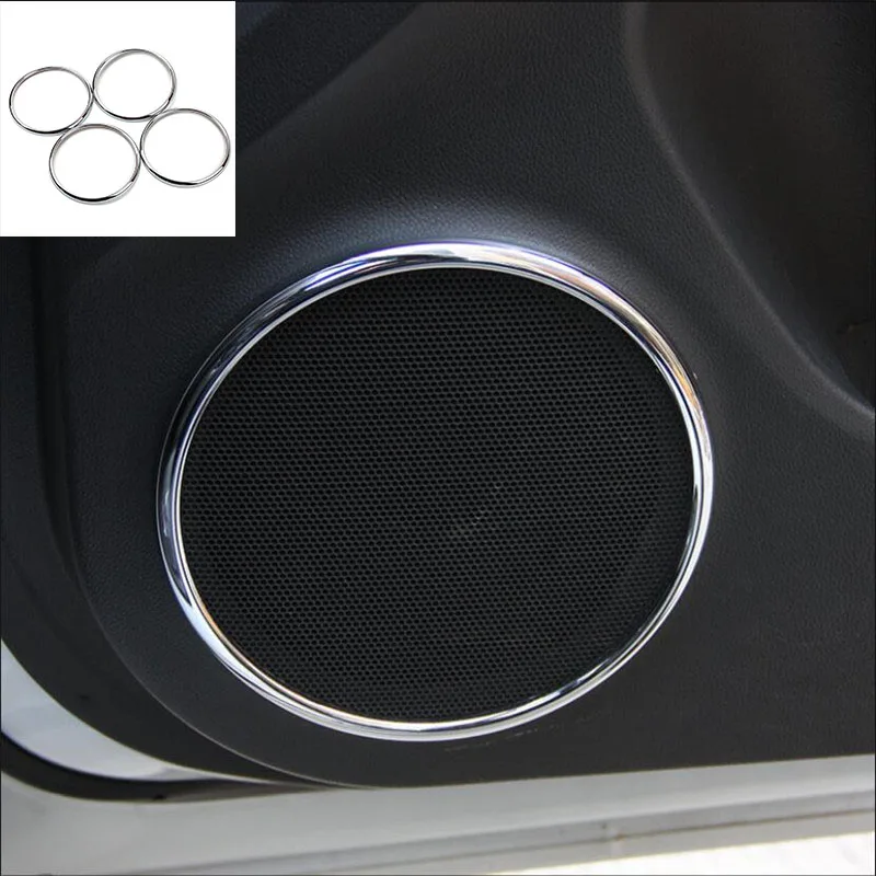 Car Accessories 4pcs/set ABS Chrome Trim Decoration trim Speaker Ring Sticker Case For Chevrolet Cruze Sedan Hatchback 2013-2018