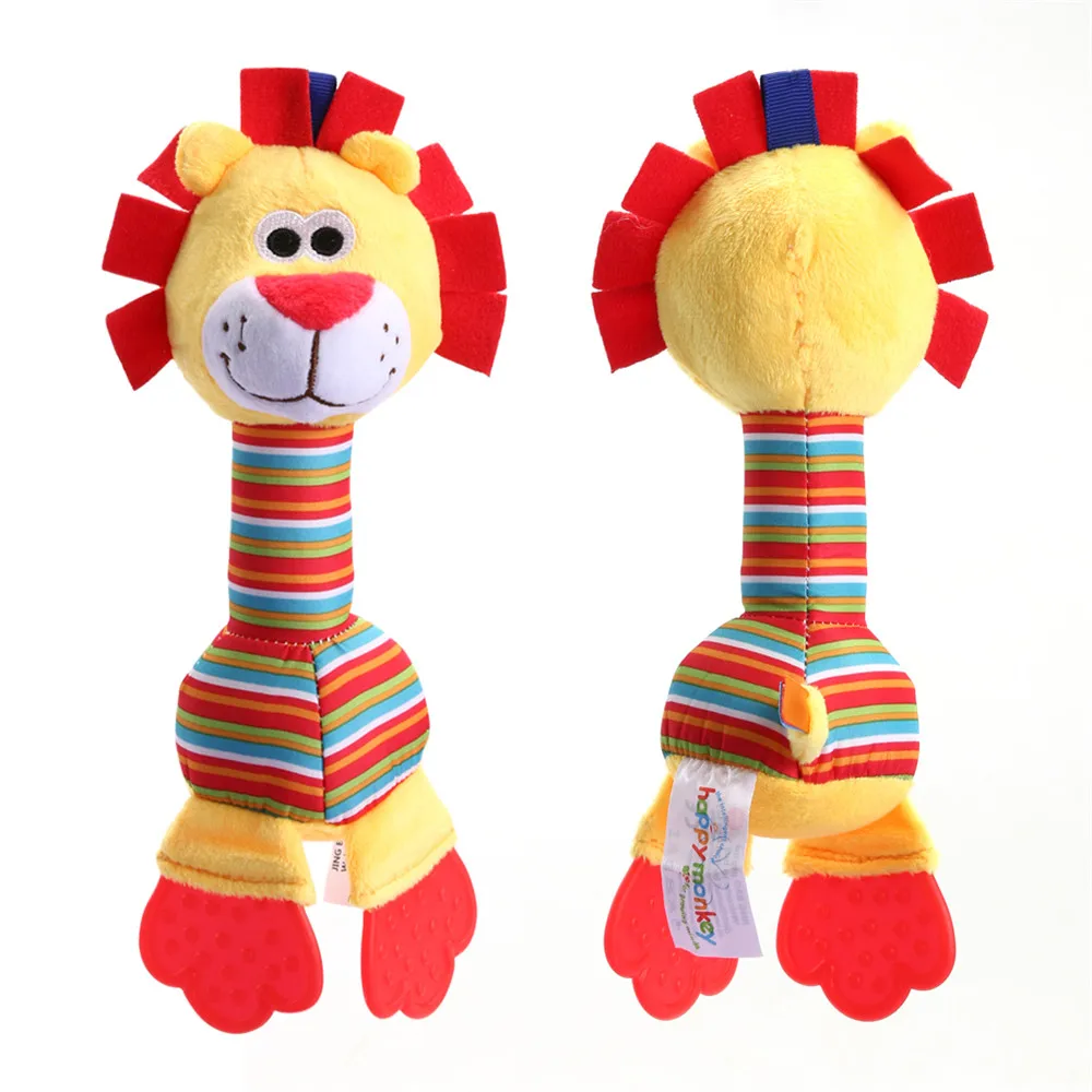 Baby Newborn Cartoon Animal Bed Hanging Rattle Giraffe/Elephant/Lion/Duck/Puppy/Monkey Handbells Infant Teether | Игрушки и хобби