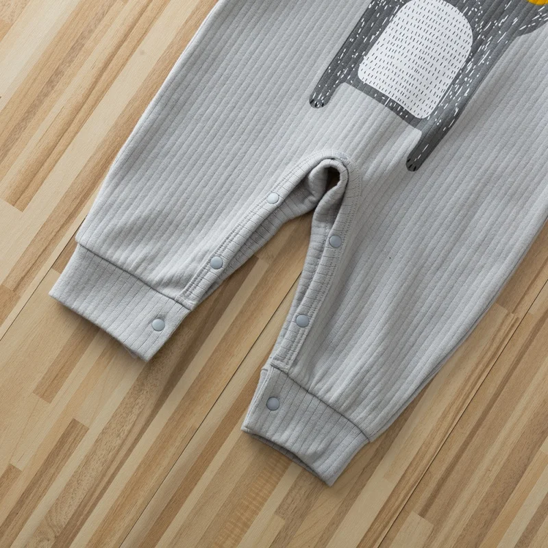 

Newborn Kids Baby Boys Girls Clothes Romper Long Sleeve Cartoon Bear Printed Jumpsuits Baby Clothes Outfit 0-24 M