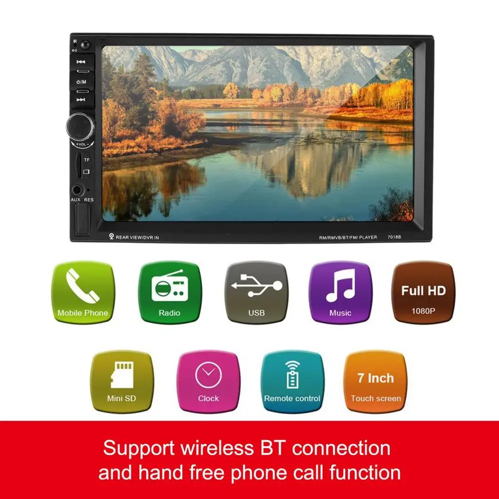 Автомобильный mp5-плеер мультимедийный плеер с сенсорным экраном 7 дюймов 7018B