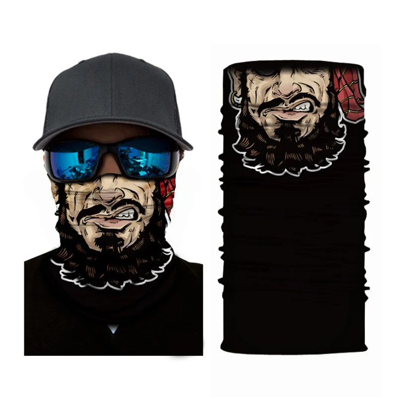 

3D Punisher Mask Men Bandana Venom Neck Gaiter Cyclist Face Hiking Masks Bandanas Headband Ski Balaclava Scarf