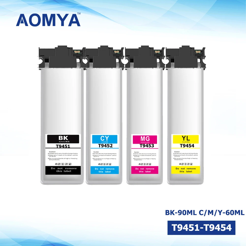 Aomya T9451 T9452 T9453 T9454 Ink Cartridge With Pigment Ink And Chip For Epson WorkForce Pro WF-C5790 WF-C5710 WF-C5290 WFC5210