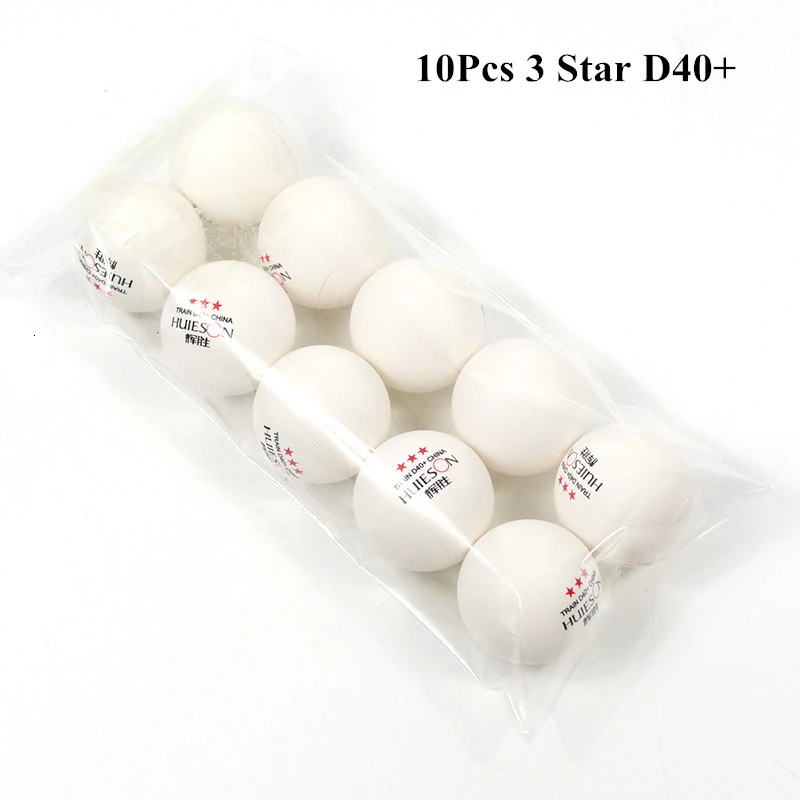 3 Star D40 HUIESON 10 шт./пакет 3 звезды для настольного тенниса Ракетки Для шар 40 мм+ 2,9 г шарики для пинг-понга для соревнований, тренировочные мячи - Цвет: 3 Star D40