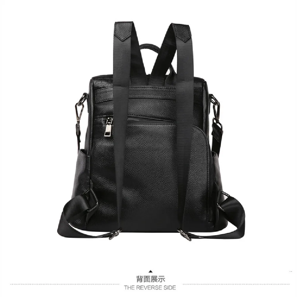 

Women's bag New fashion backpack large volume women's bag Contracted fashion backpack solid color casual women's anti-theft bag