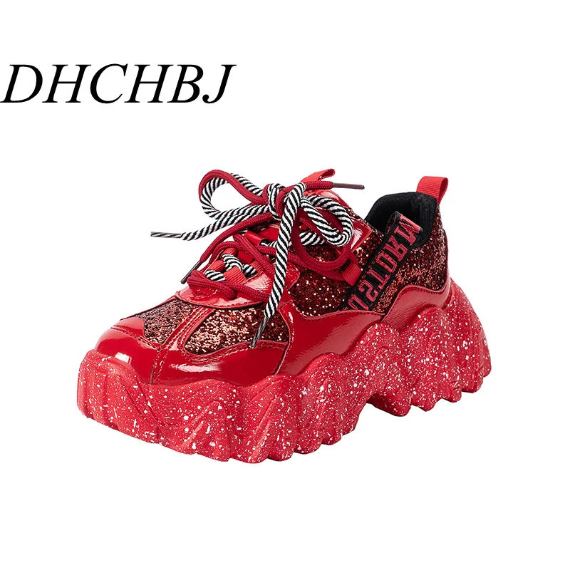 Весенние женские кеды на высокой платформе Новая повседневная обувь для папы