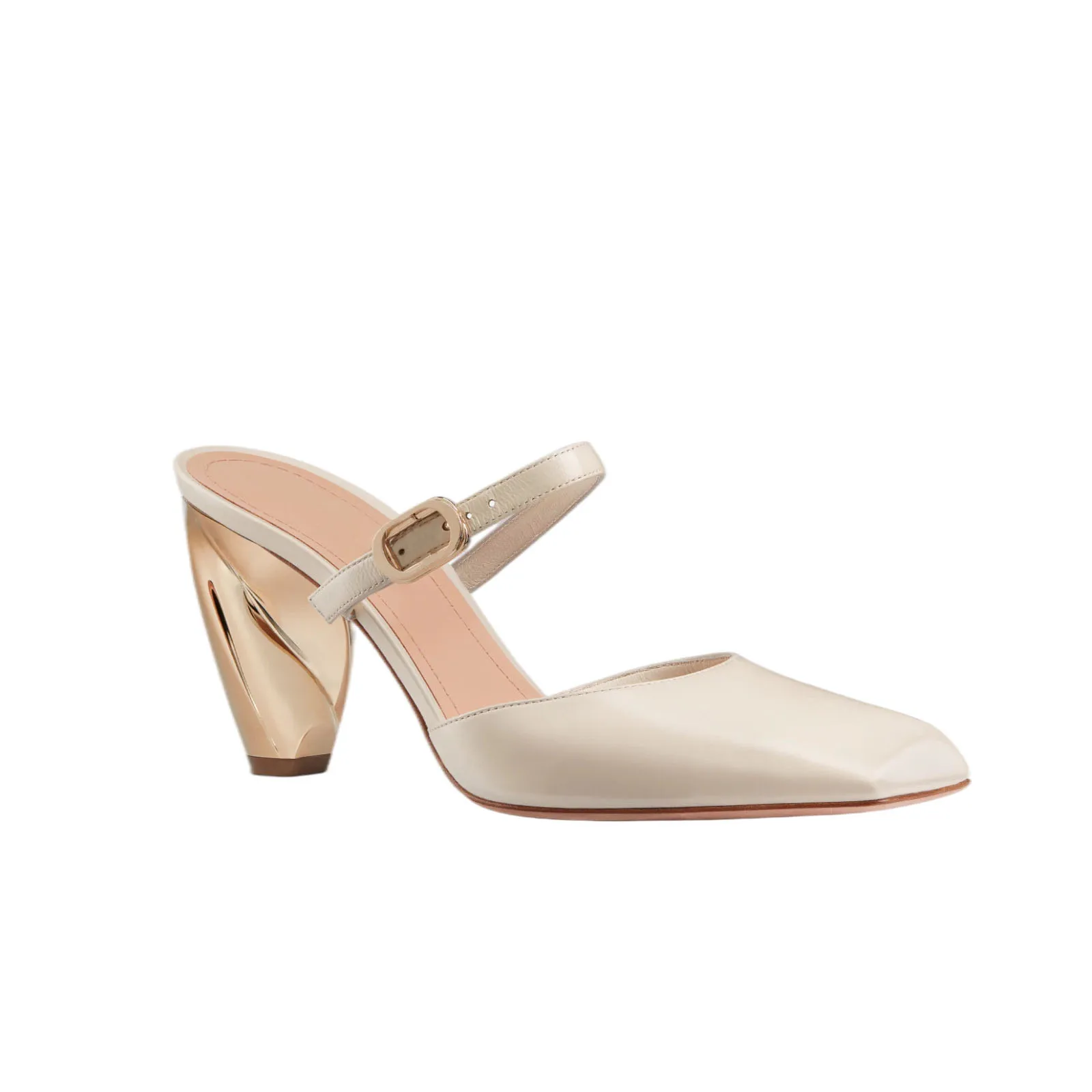 

New Calfskin Square Toe Gold-finish High Heel Elegant Pump Sole with Star Lucky Symbol Womens Wedding Party Luxury Shoes Sandals