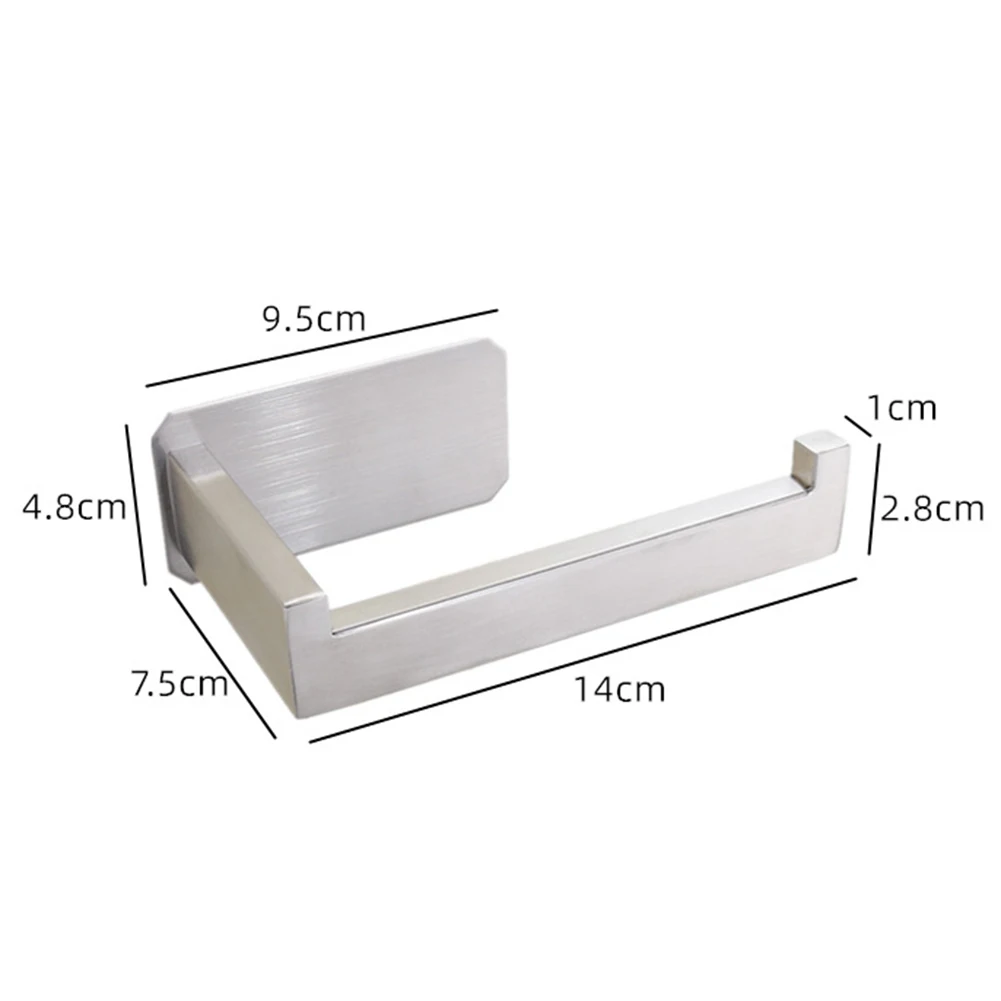 

Metal Wall Mount Tissue Roll Hook Toilet Paper Holder Bathroom Storage Rack