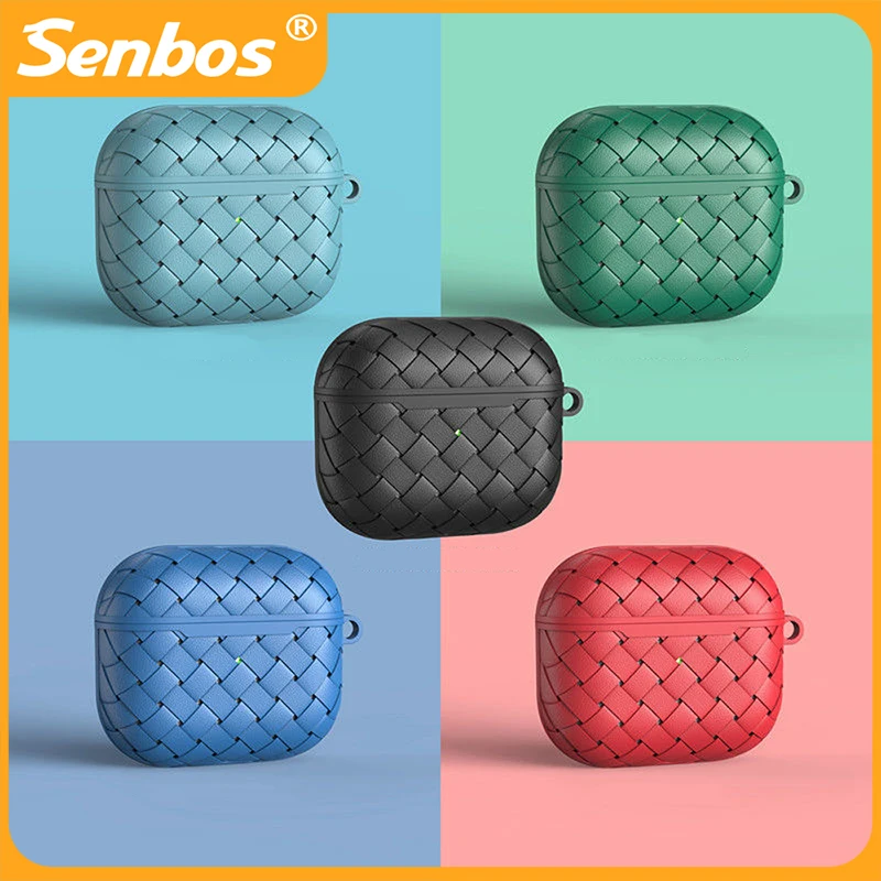 

Тканый чехол с рисунком для Apple AirPods 3-го поколения (2021), чехол с брелоком, совместимый с AirPods 3, чехол с передней светодиодной подсветкой