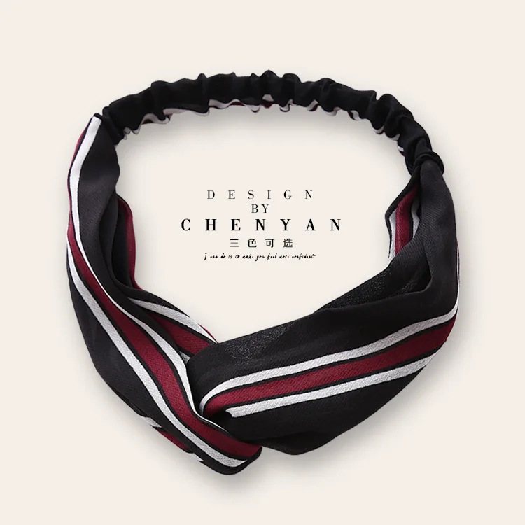 Корейская Женская эластичная лента для волос в стиле ретро тканевая повязка на