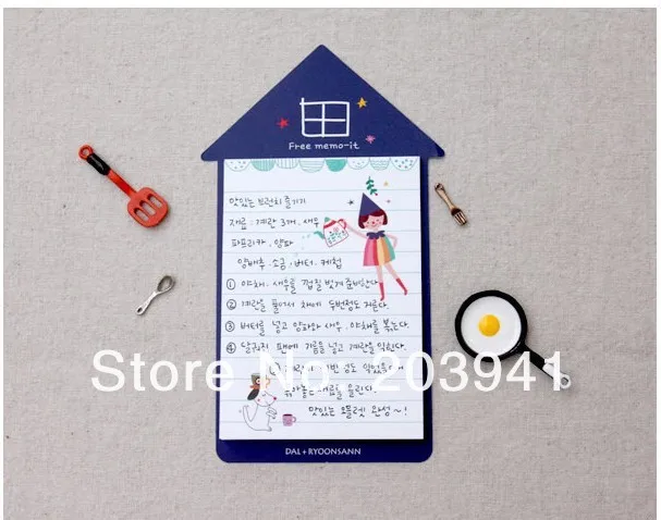 1PC/lot Cute Love house style sticky note memo notepad removeable paper book Korean |