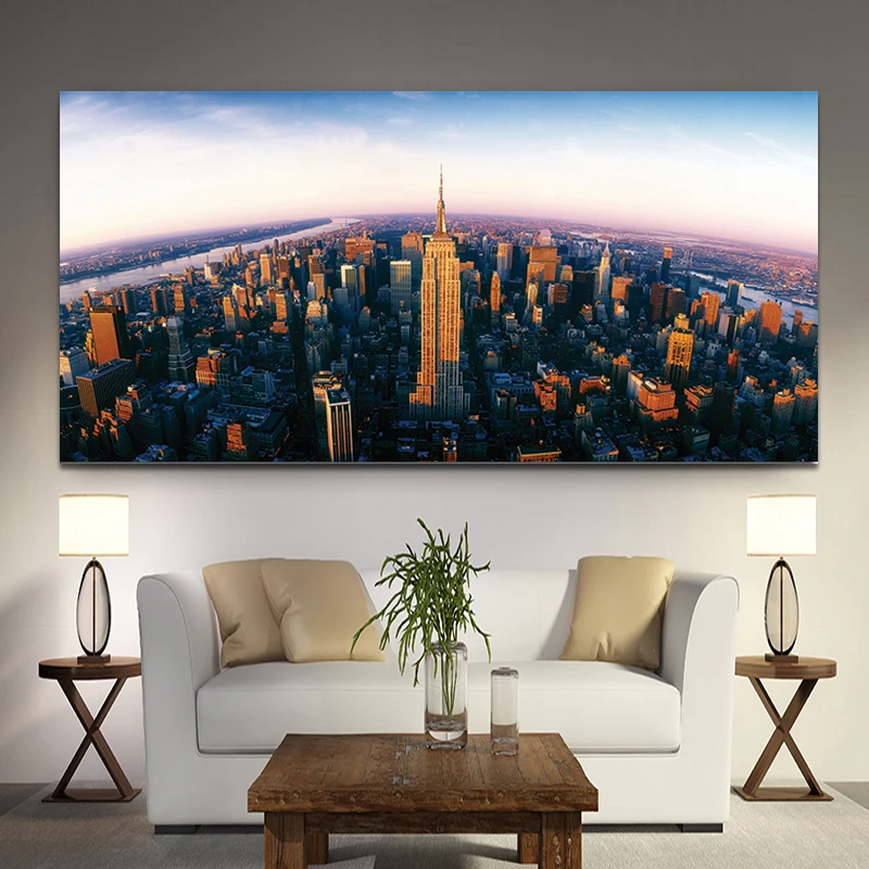 RELIABLI Художественная Картина на холсте стену современный городской пейзаж