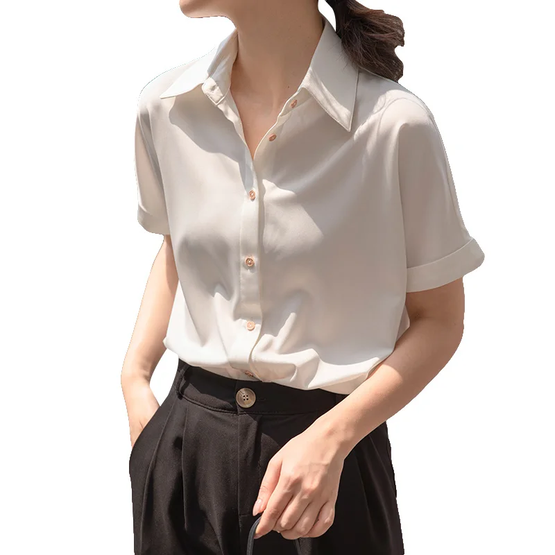 

short sleeve shirt female summer loose women blouse 9198#