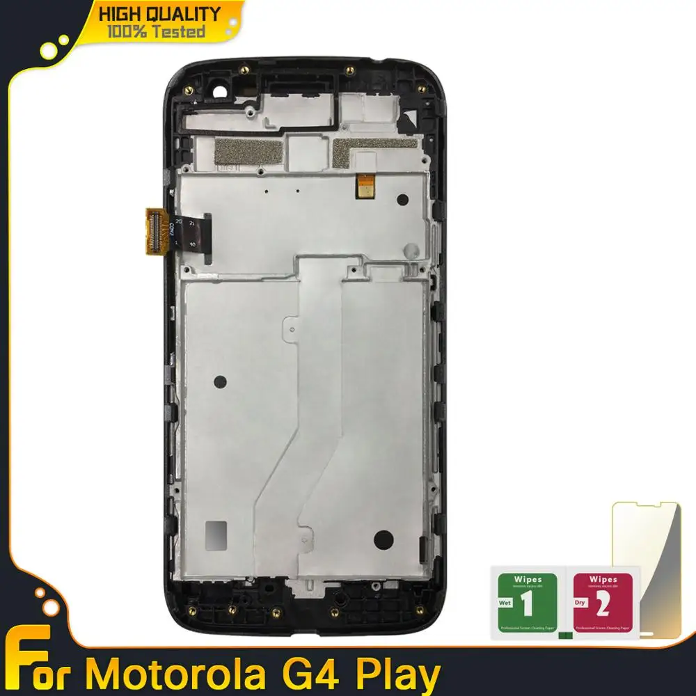 ЖК дисплей для Motorola G4 Play сенсорный экран дигитайзер в сборе с рамкой Moto XT1601 XT1602