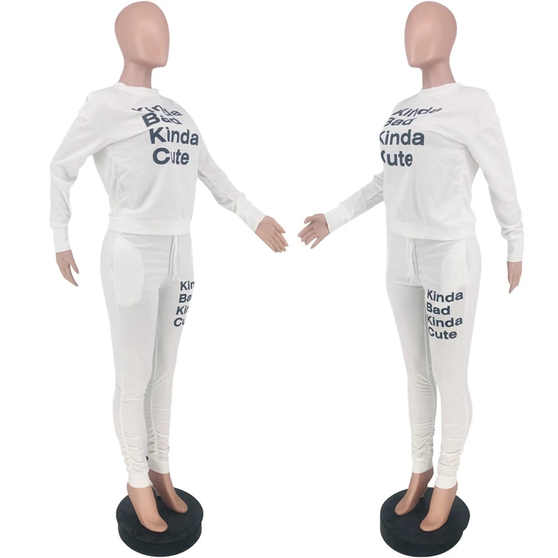 

ZOOEFFBB Aesthetic Tracksuit Winter Clothes Women Two Piece Set Long Sleeve Top and Sweatpants Outfits Matching Sets Sweat Suit