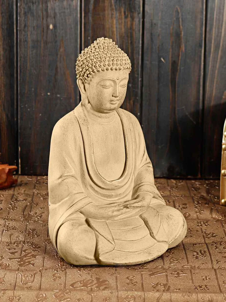 Винтажная статуэтка Будды из искусственной смолы | Дом и сад