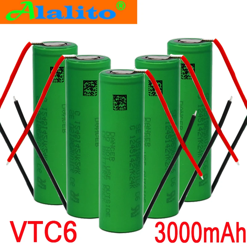 100% Оригинальный Новый 3 7 V 3000 MAH литий ионный аккумулятор 18650 для SONY us18650 vtc6 30A 3000mah