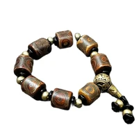 natural tibetan old tianzhuyuan stone shale pharmacist longwen nine eye tianzhu bracelet