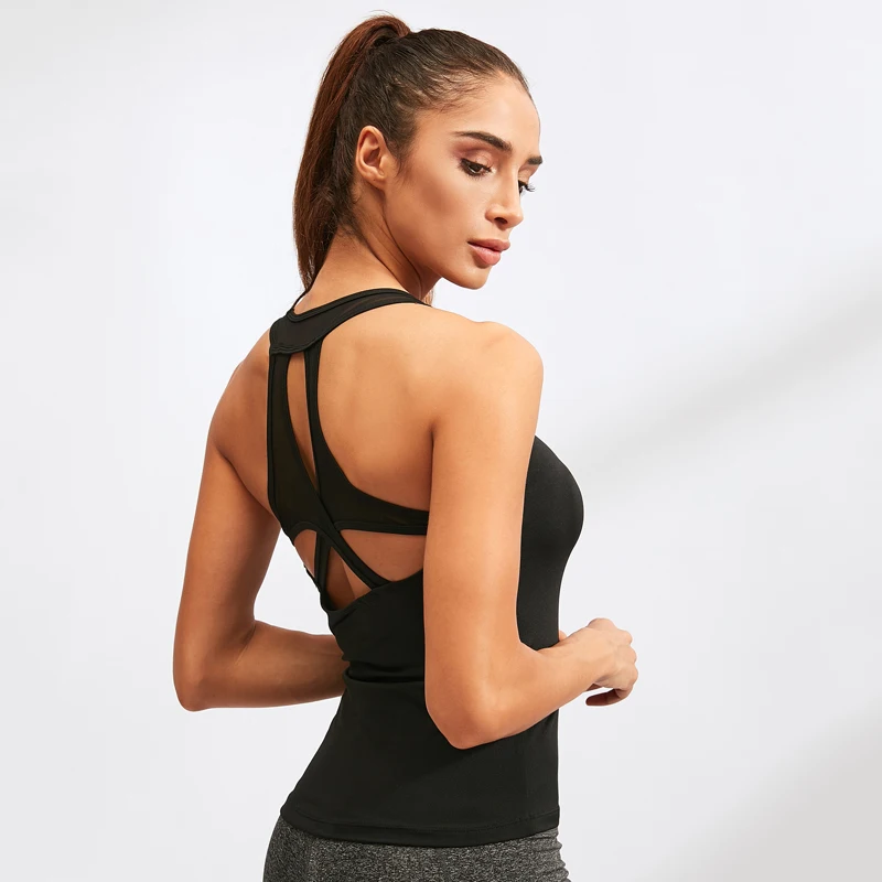 Майка для йоги спортивная одежда тренировочная футболка бега AYL92101 спортивные