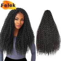 crochet hair afro kinky curly synthetic ombre crochet braiding hair extensions yaki soft jerry curl marly braids for black women