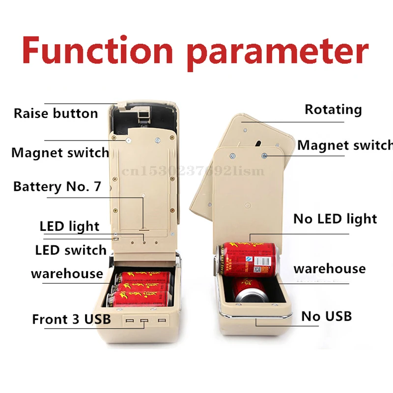 Подлокотник для Ford Focus центральный контейнер хранения с подстаканником и