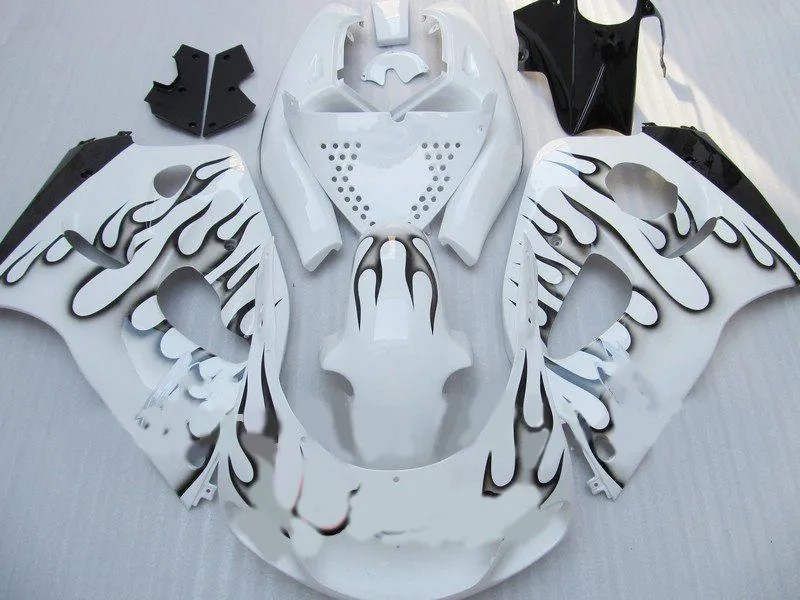 Набор обтекателей Black flames white для GSXR600 750 1996 1999 2000 GSXR750 GSX-R600 96 97 98 99 00 | Автомобили и