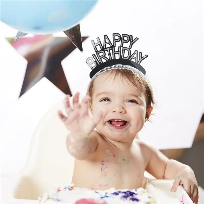 

10Pcs Kids Birthday Party Hair Hoop Birthday Headdress Party Props(Random Color)