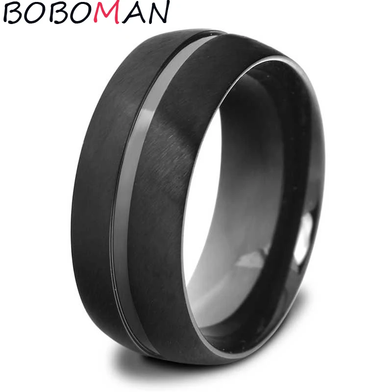 Модное мужское простое кольцо из нержавеющей стали матовое 2019 роскошный
