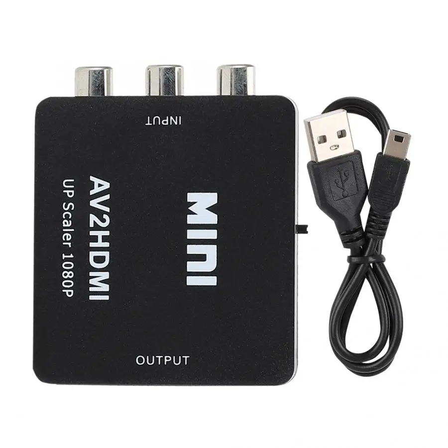 1080P USB питание AV в HDMI HD видео конвертер для телеприставки DVD/VCD игровых консолей