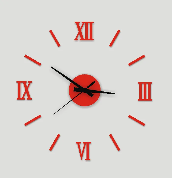 Простые современные настенные часы наклейка искусство сделай сам большие с