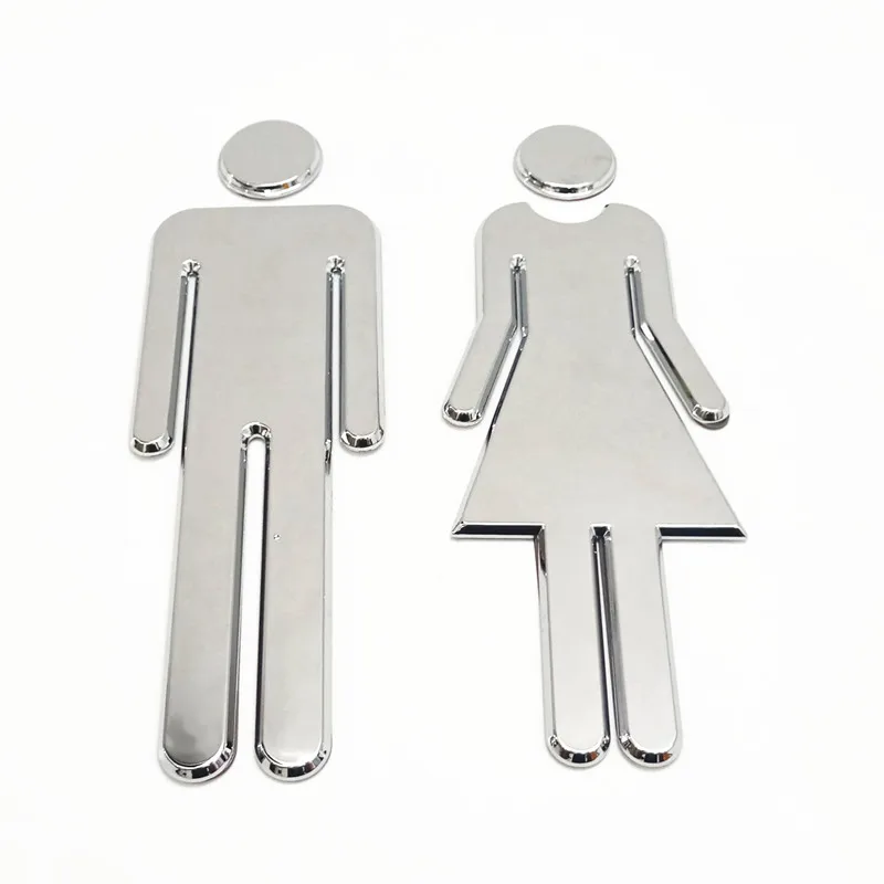 Фото Акриловая наклейка на дверь унитаза для мужчин и женщин туалетная этикетка