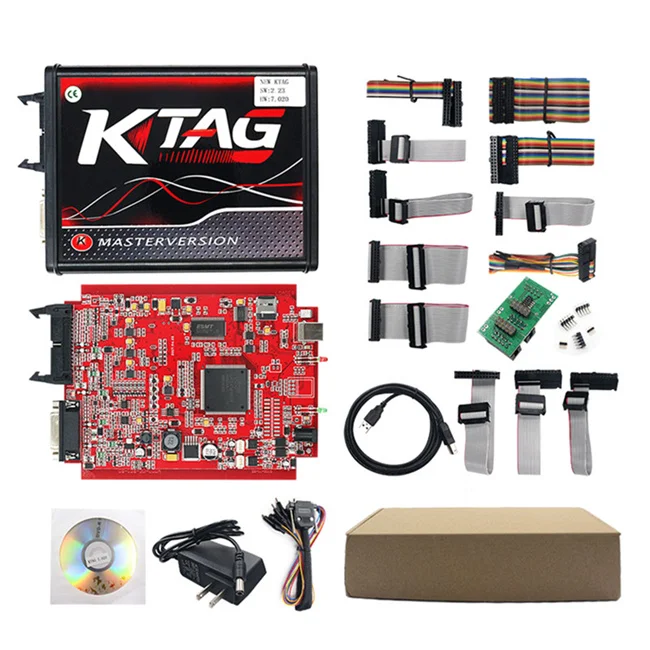 KTAG V7.020 Kess V2 V5.017 Ktag V7.020 Настройка BDM Рамка красный ЭБУ OBD2 Kess V2 5,017 K-TAG V2 машина/грузовик программист менеджер Тюнинг Комплект - Цвет: KTAG V7.020