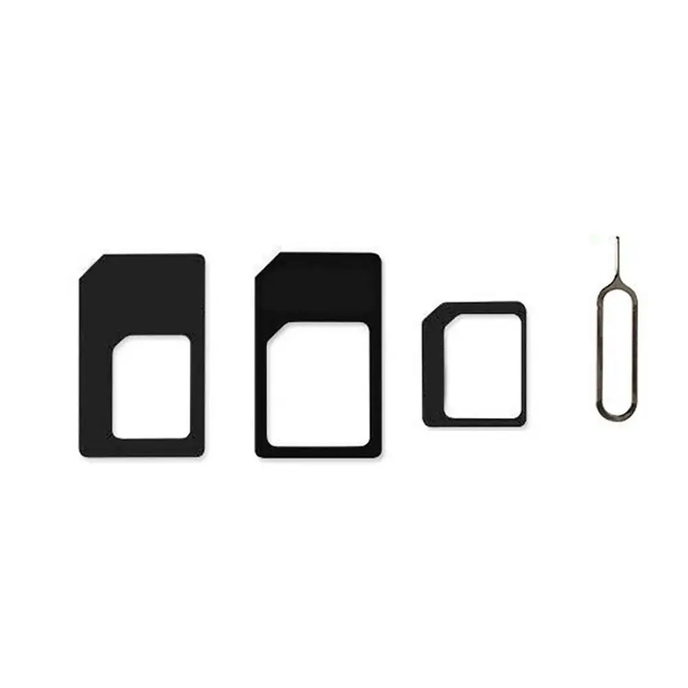 

SIM Card 4-Piece Suit Card Holder For Phone Card Mini/Medium/Standard Card Pin Card Holder Adapter