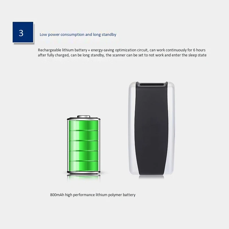 

Portable Wireless Bluetooth Barcode Scanner QR Code Data Collector 2D Red Light + 2.4G Computer Adapter