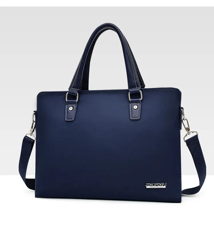 Men's Briefcase Water Proof 14 Inch Laptop Bag New Design Male Handbag Causal Man' Shoulder Bag Travel Bag for Man, Black&Blue