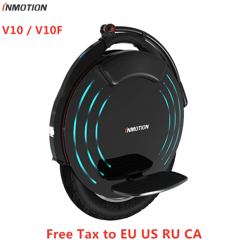 INMOTION V10/V10F самобалансирующийся скутер электрический Моноцикл со встроенной ручкой EUC Monowheel Hoverboard с лампами