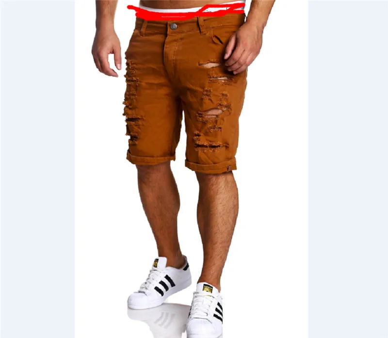 

Mens Denim Chino fashion shorts Washed denim Boy Skinny Runway short men jeans shorts homme Destroyed Ripped Jeans Plus Size