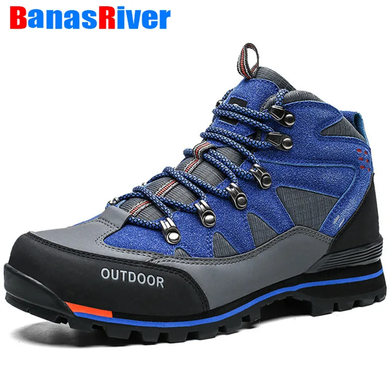 NEW High Quality Leather Men Boots Outdoor Non-slip Lace-Up Fashion Motorcycle Ankle Shoes Wear-resistant Sole Walking Footwear | Обувь