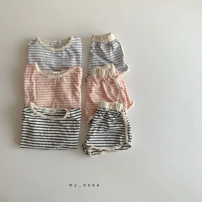 

Summer Baby Boy Girls Clothes Sets Short Sleeve Stripe Boy T-Shirt+Shorts Sets Toddler Clothing Boy Clothing Set Children Outfit