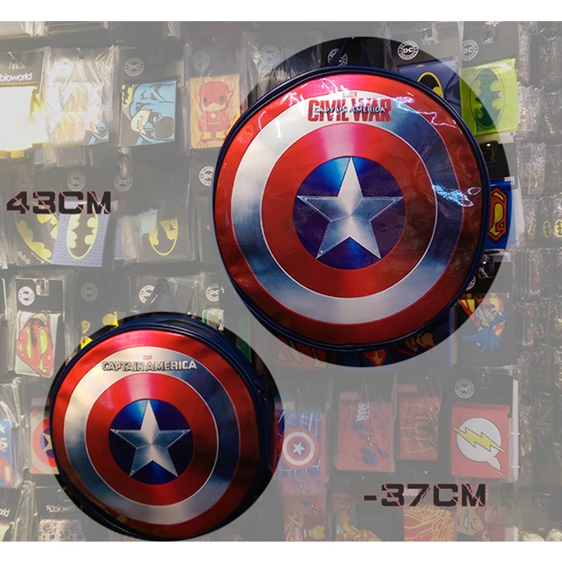 42 см disney marvel Капитан Америка Мстители щит рюкзак сумка для студентов|Плюшевые